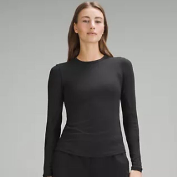 Lululemon Hold Tight Long-Sleeve Shirt - Size 12 - Black - Picture 3 of 3